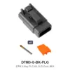 DTM 3 Way Plug Kit Gold Solid Black - DTM3-G-BK-PLG