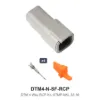 DTM 4 Way Receptacle Kit Nickel Stamped - DTM4-N-SF-RCP