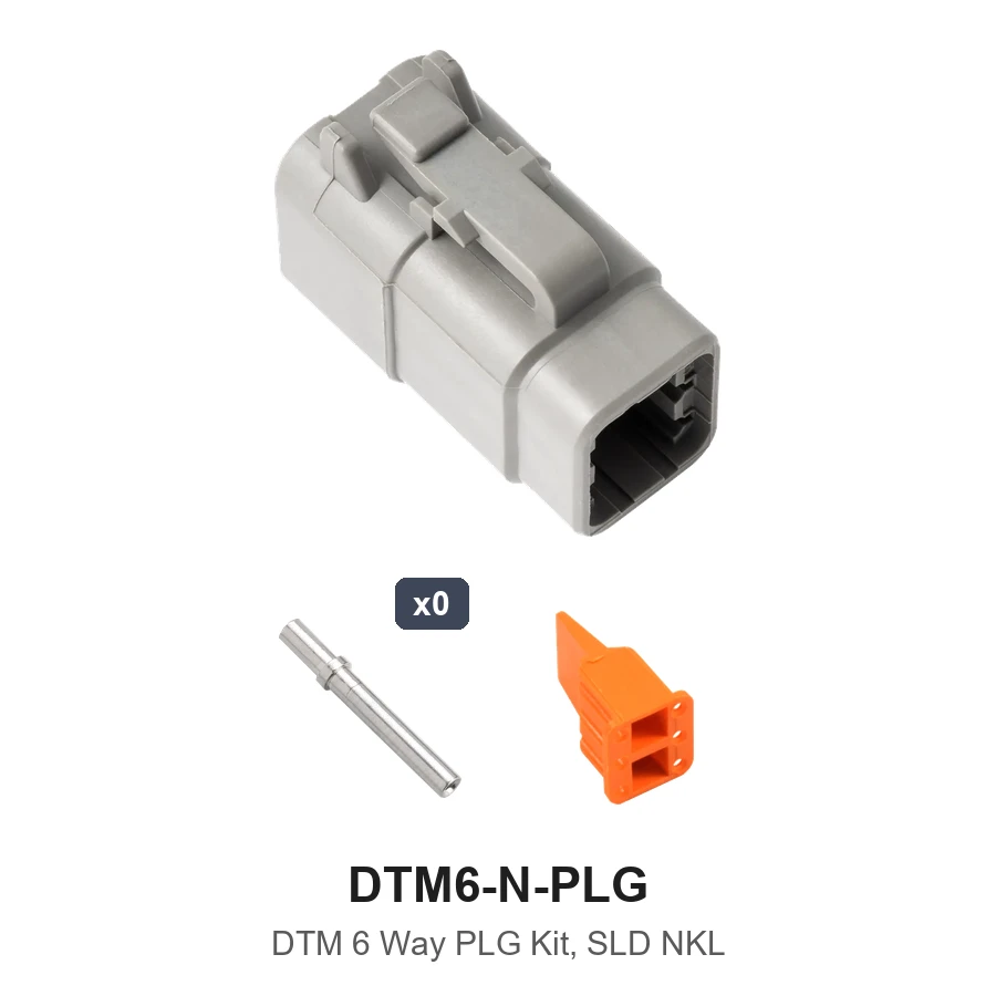 DTM 6 Way Plug Kit Nickel Solid - DTM6-N-PLG