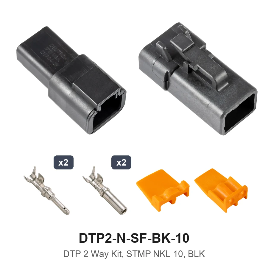 DTP 2 Way Kit Nickel Stamped Black 10 GA - DTP2-N-SF-BK-10