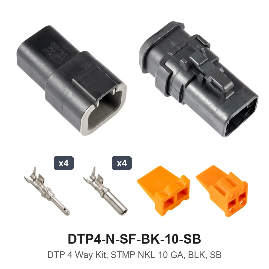 DTP 4 Way Kit, STMP NKL 10 GA, BLK, SB - DTP4-N-SF-BK-10-SB