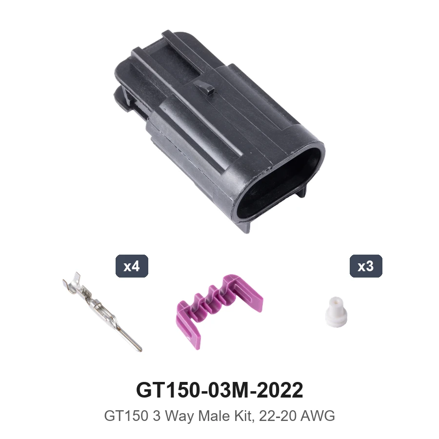 GT150 3 Way Male Kit 22-20AWG - GT150-03M-2022