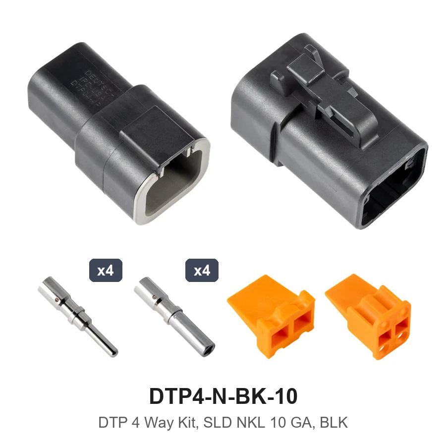 DTP 4 Way Kit Solid Nickle 10 GA Black - DTP4-N-BK-10