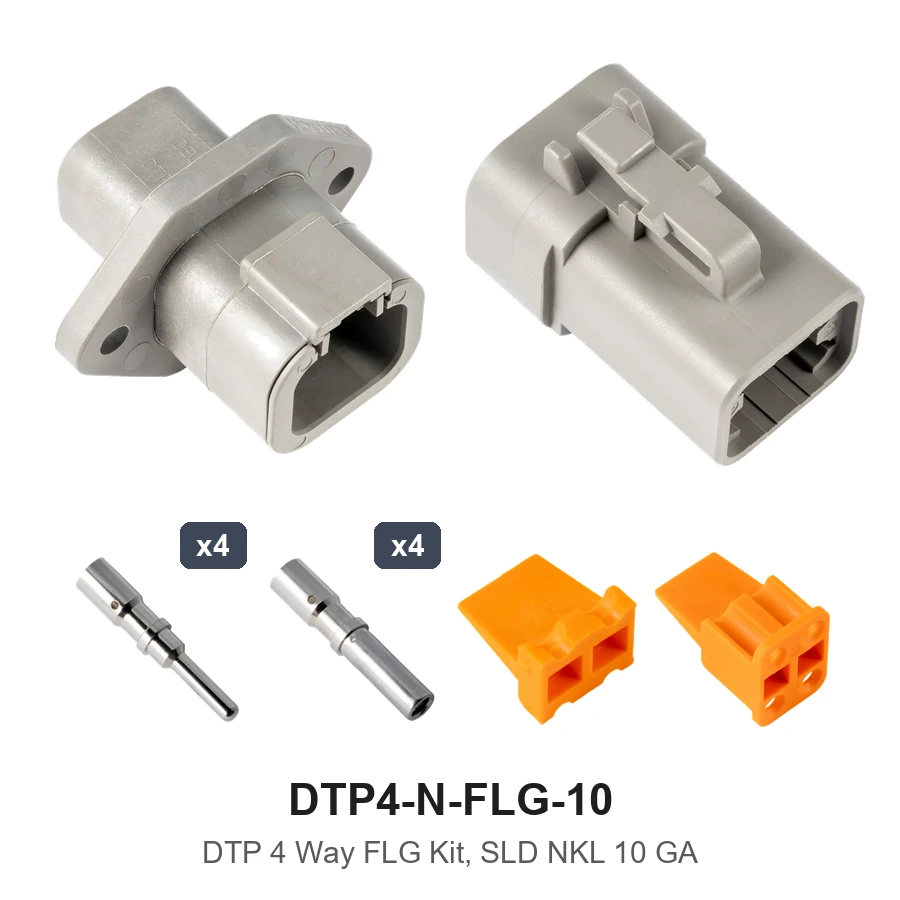 DTP 4 Way Flanged Kit Solid Nickle 10 GA - DTP4-N-FLG-10
