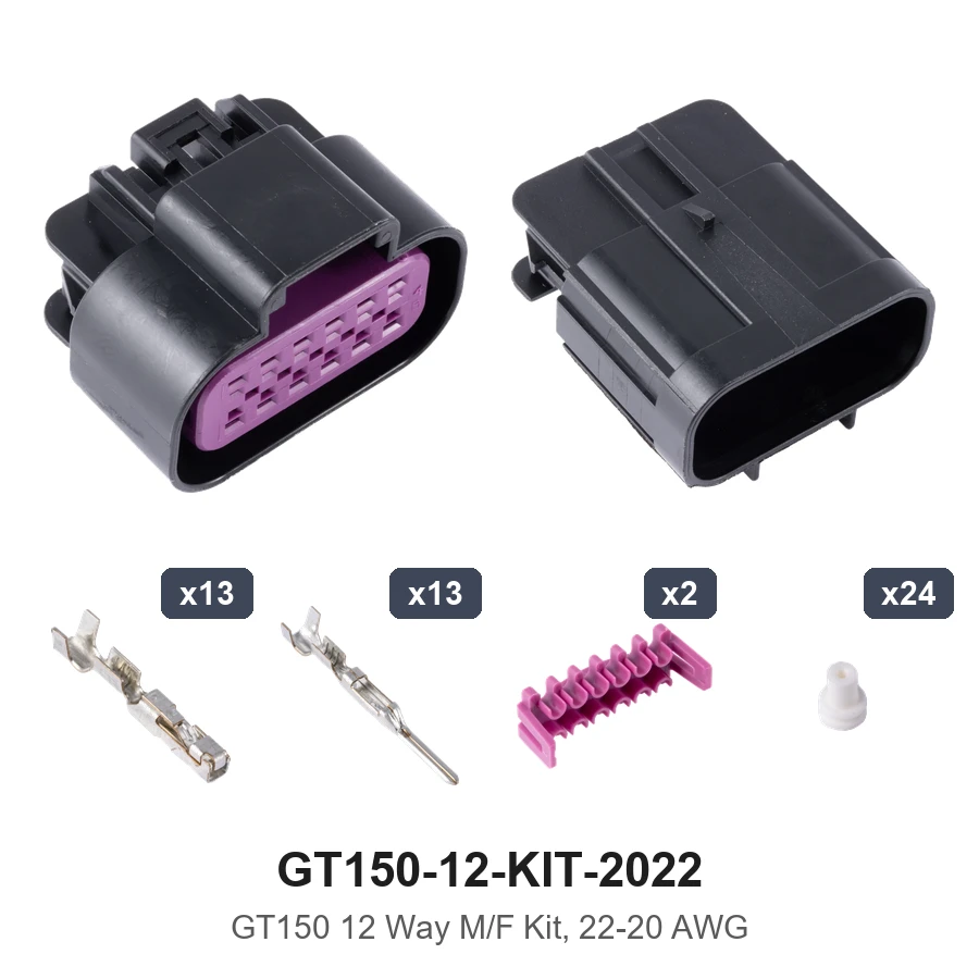 GT150 12 Way M/F Kit 22-20AWG - GT150-12-KIT-2022