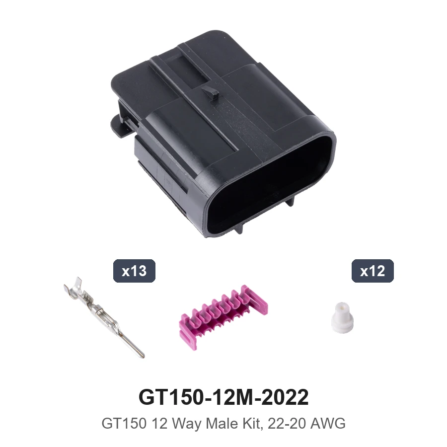 GT150 12 Way Male Kit 22-20AWG - GT150-12M-2022
