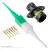 AS MINI,6 WAY,FLANGE,PIN,A KEY,YELLOW - AS007-35PA