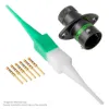 AS MINI,6 WAY,FLANGE,PIN,D KEY,GREEN - AS007-35PD