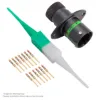 AS,13 WAY,FLG,PIN,D KEY,GREEN - AS010-35PD