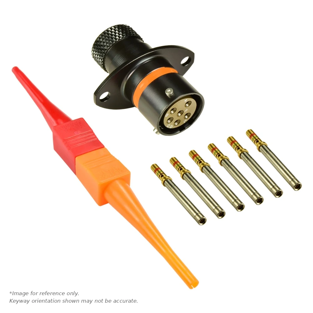 AS,6 WAY,FLG,SKT,C KEY,ORANGE - AS010-98SC