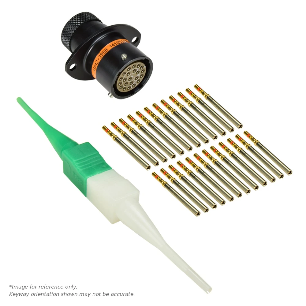 AS,22 WAY,FLG,SKT,C KEY,ORANGE - AS012-35SC