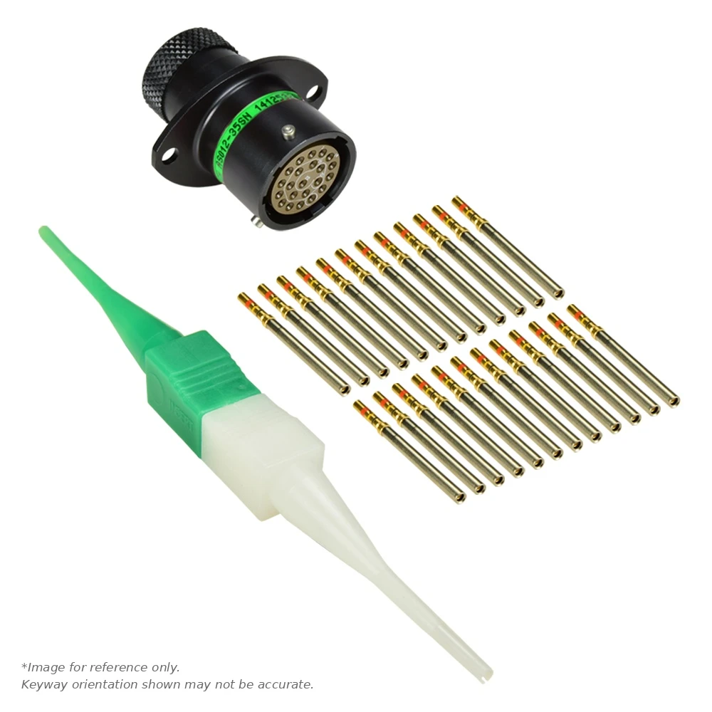 AS,22 WAY,FLG,SKT,D KEY,GREEN - AS012-35SD