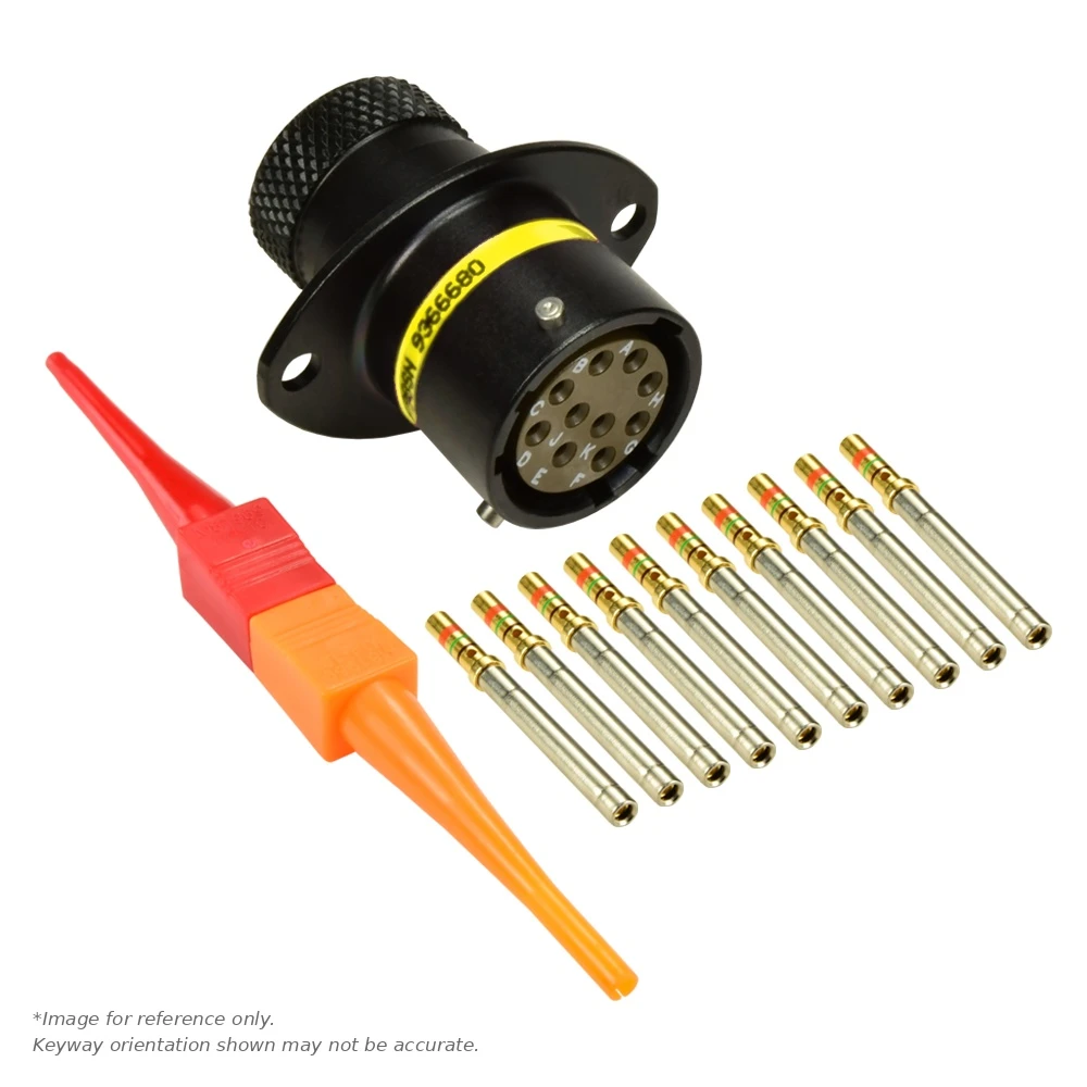 AS,10 WAY,FLG,SKT,A KEY,YELLOW - AS012-98SA