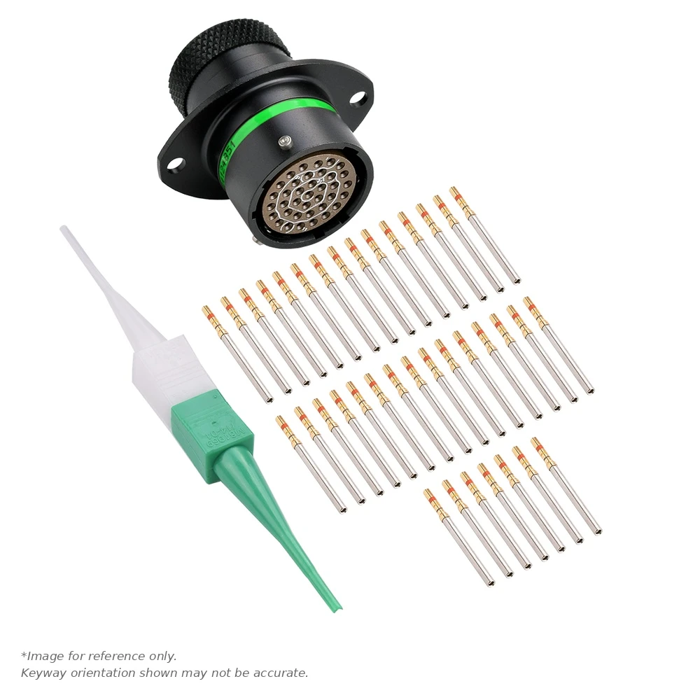 AS,37 WAY,FLG,SKT,D KEY,GREEN - AS014-35SD