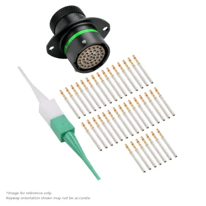 AS,37 WAY,FLG,SKT,D KEY,GREEN - AS014-35SD