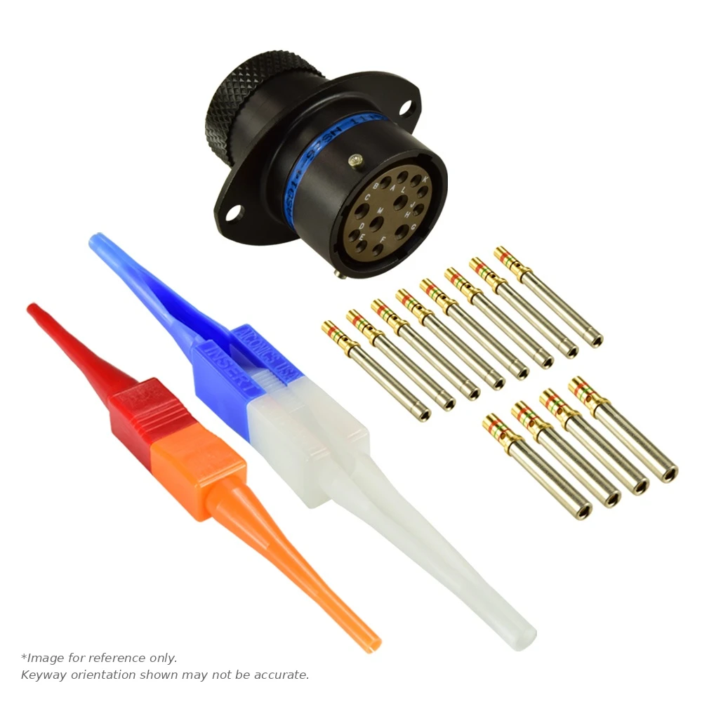 AS,12 WAY,FLG,SKT,B KEY,BLUE - AS014-97SB