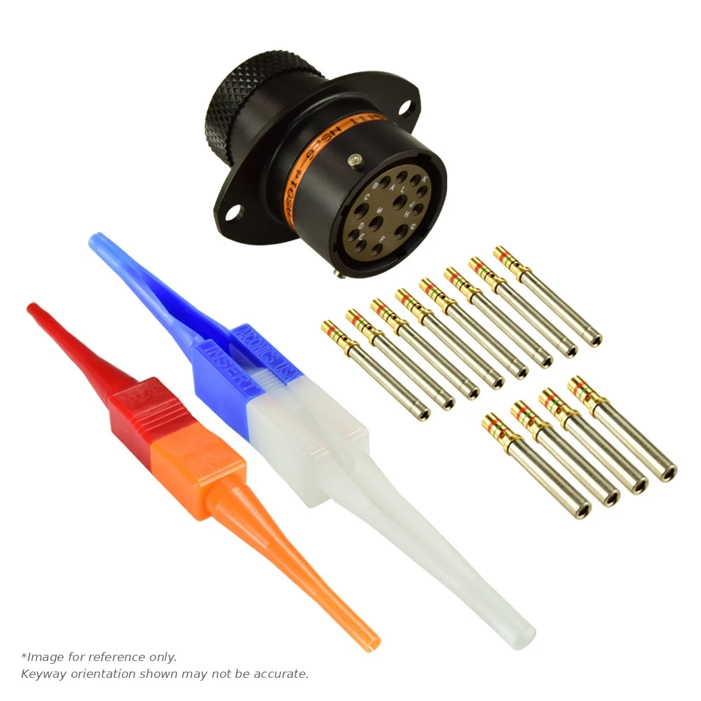 AS,12 WAY,FLG,SKT,C KEY,ORANGE - AS014-97SC