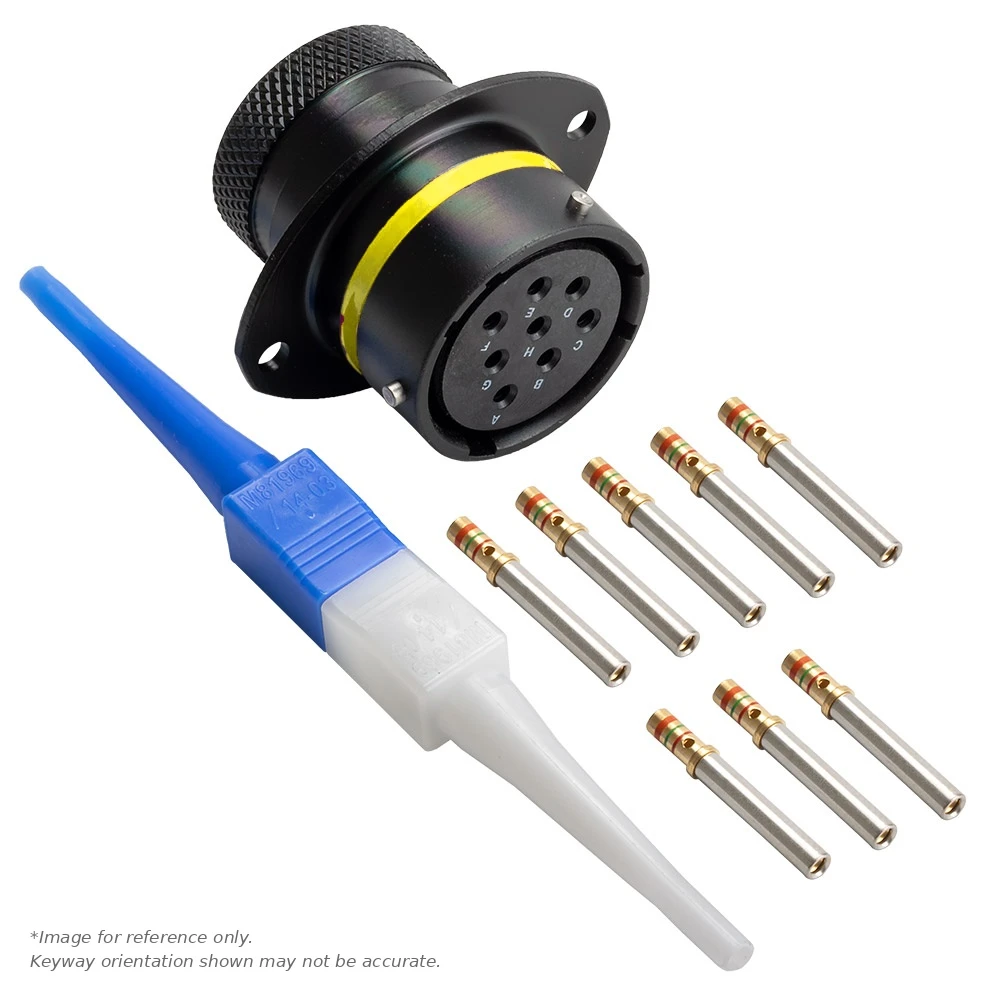 AS,8 WAY,FLG,SKT,A KEY,YELLOW - AS016-08SA