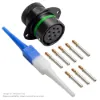 AS,8 WAY,FLG,SKT,D KEY,GREEN - AS016-08SD