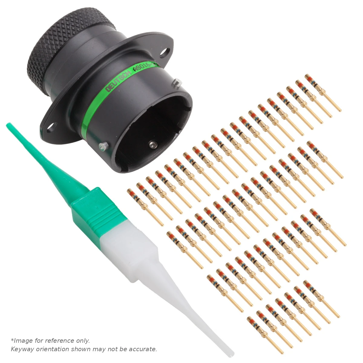 AS,55 WAY,FLG,PIN,D KEY,GREEN - AS016-35PD