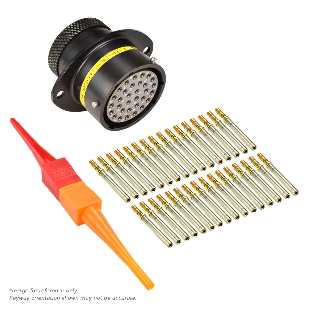 AS,32 WAY,FLG,PIN,A KEY,YELLOW - AS018-32PA