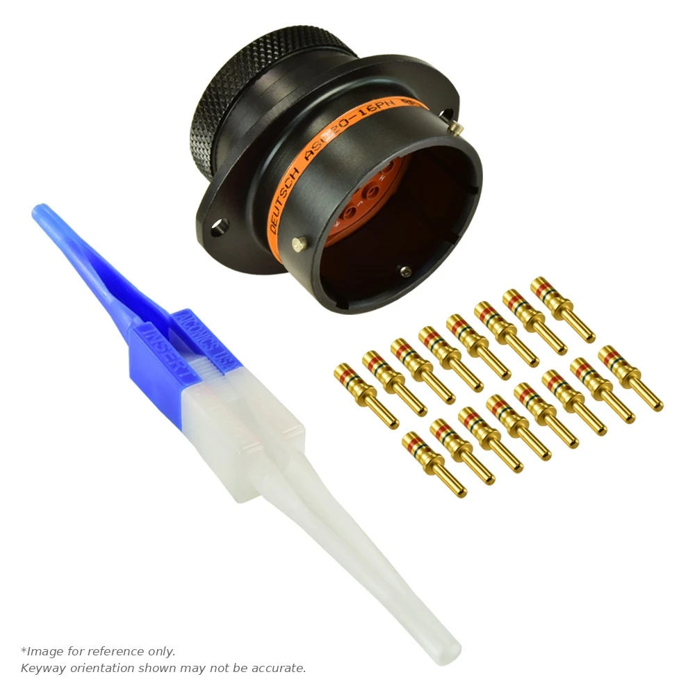 AS,16 WAY,FLG,PIN,C KEY,ORANGE - AS020-16PC