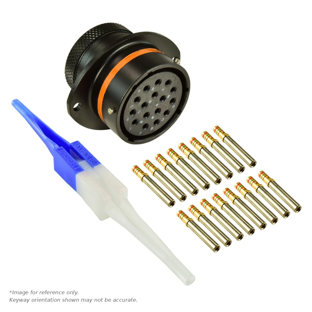 AS,16 WAY,FLG,SKT,C KEY,ORANGE - AS020-16SC