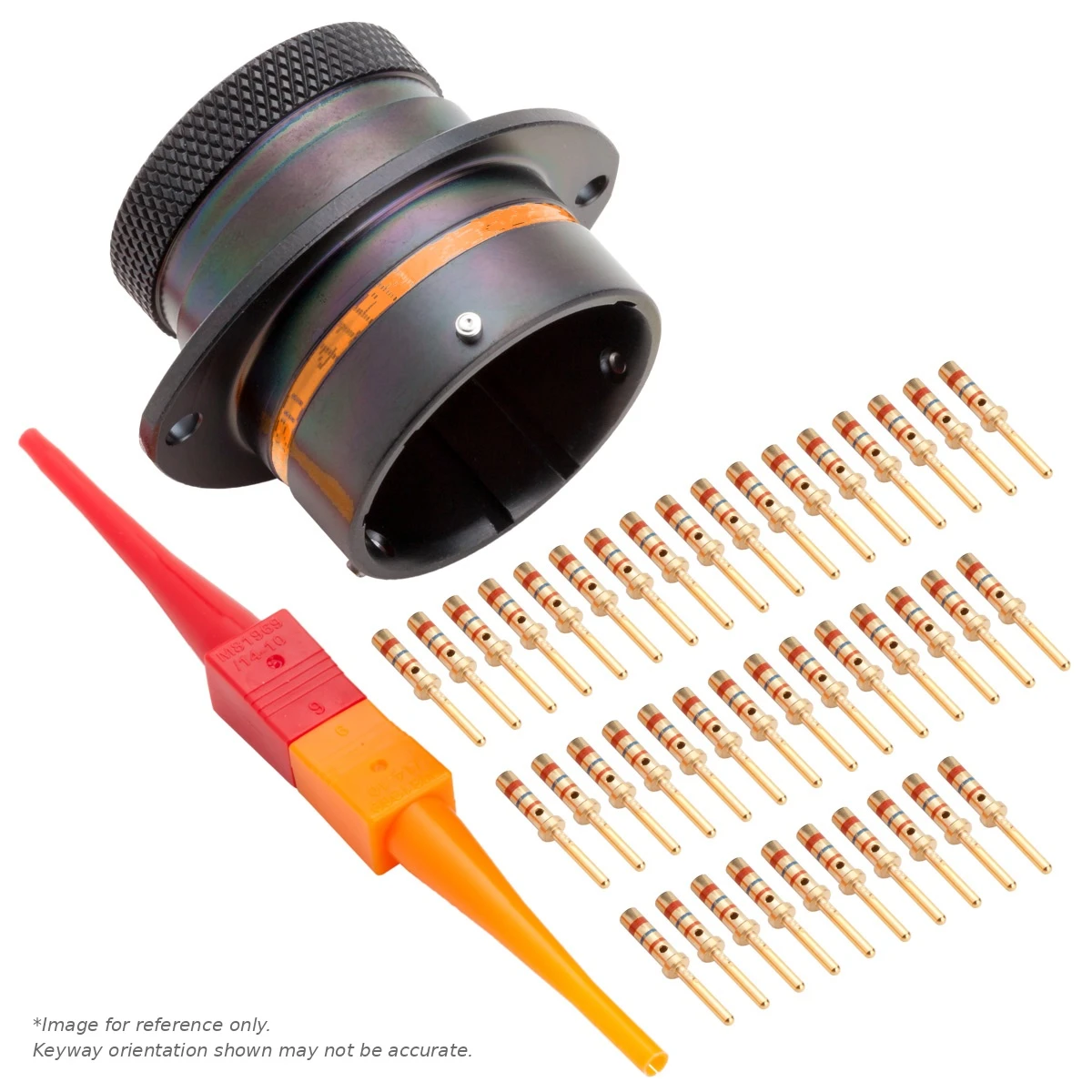 AS,41 WAY,FLG,PIN,C KEY,ORANGE - AS020-41PC