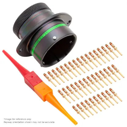 AS,41 WAY,FLG,PIN,D KEY,GREEN - AS020-41PD