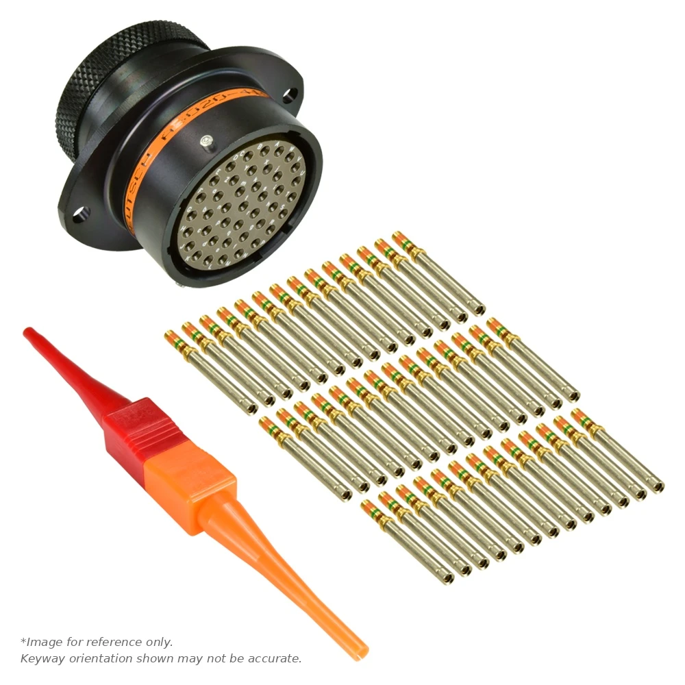 AS,41 WAY,FLG,SKT,C KEY,ORANGE - AS020-41SC