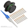 AS,21 WAY,FLG,PIN,D KEY,GREEN - AS022-21PD