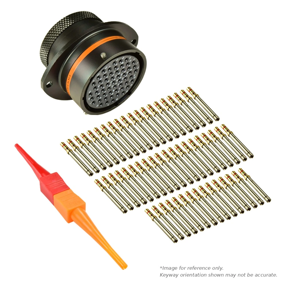 AS,55 WAY,FLG,SKT,C KEY,ORANGE - AS022-55SC