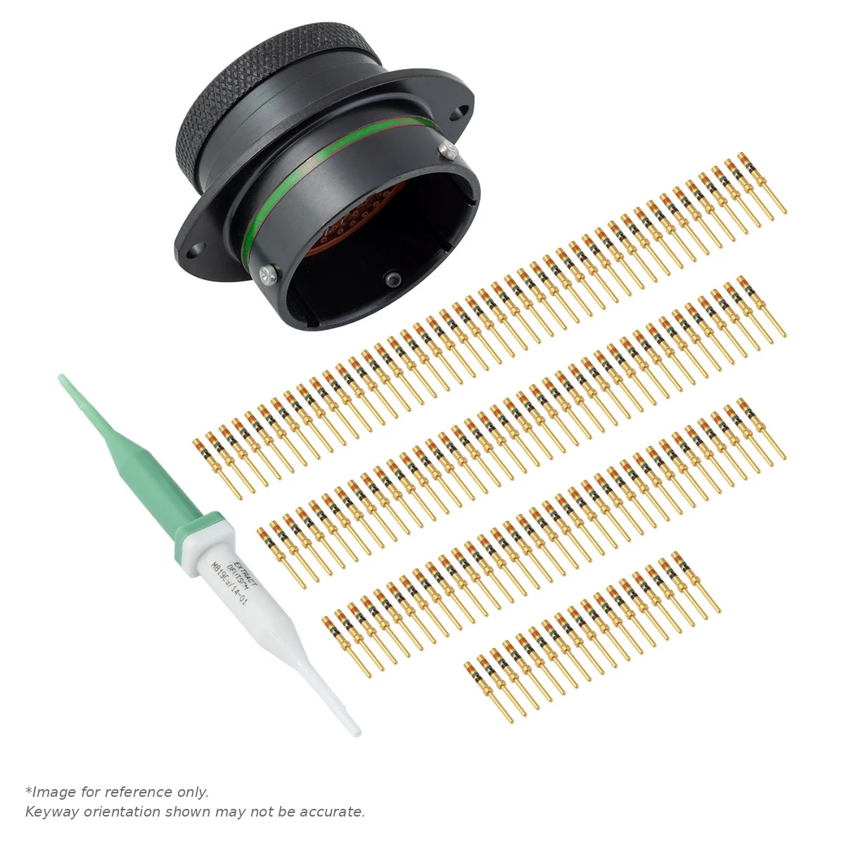 AS,29 WAY,FLG,PIN,D KEY,GREEN - AS024-29PD