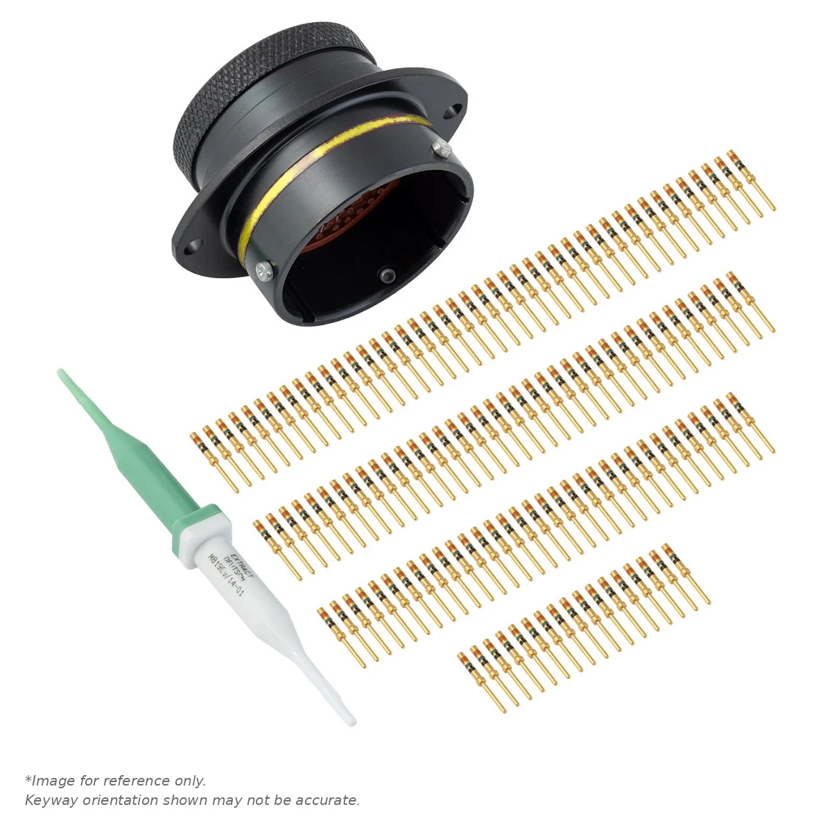 AS,128 WAY,FLG,PIN,A KEY,YELLOW - AS024-35PA