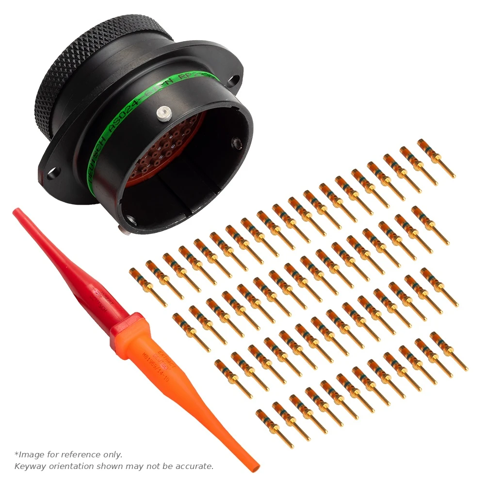 AS,61 WAY,FLG,PIN,D KEY,GREEN - AS024-61PD