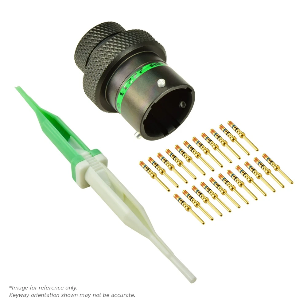 AS,22 WAY,INLINE,PIN,D KEY,GREEN - AS112-35PD