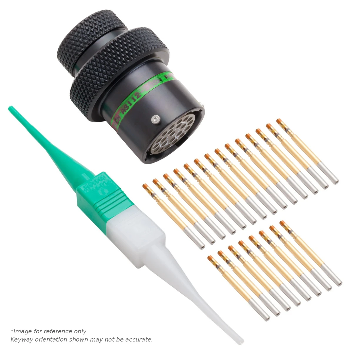 AS,22 WAY,INLINE,SKT,D KEY,GREEN - AS112-35SD