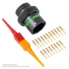 AS,19 WAY,INLINE,PIN,D KEY,GREEN - AS114-19PD
