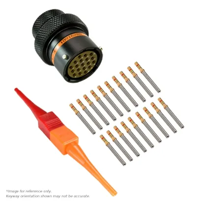 AS,19 WAY,INLINE,SKT,C KEY,ORANGE - AS114-19SC