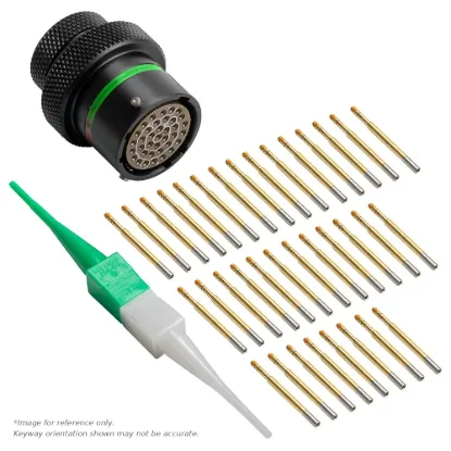 AS,37 WAY,INLINE,SKT,D KEY,GREEN - AS114-35SD