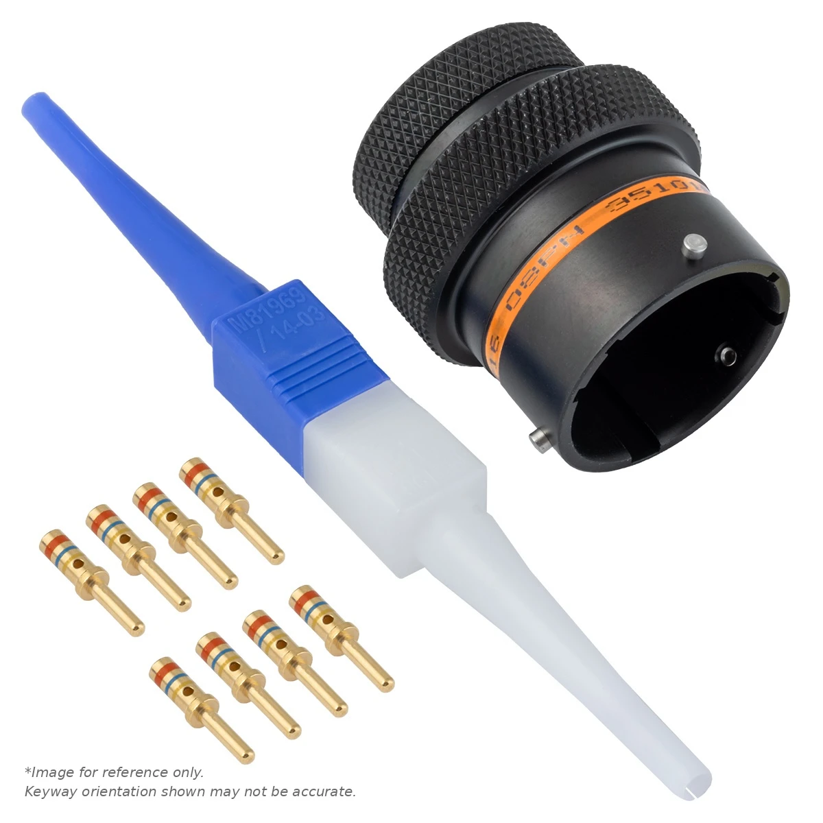 AS,8 WAY,INLINE,PIN,C KEY,ORANGE - AS116-08PC
