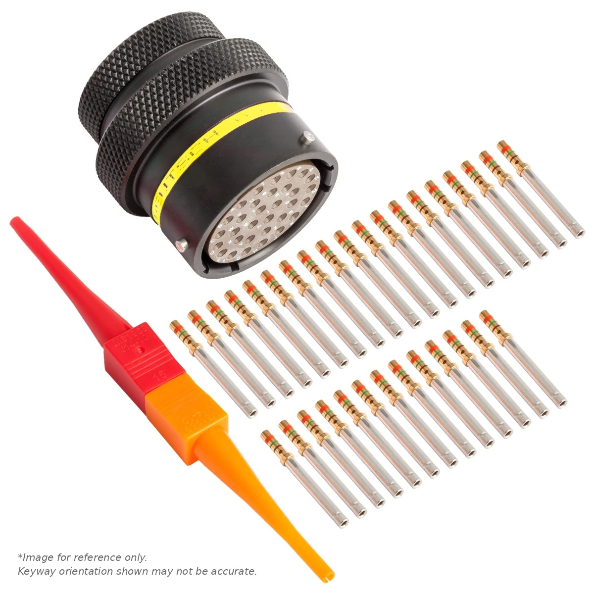 AS,32 WAY,INLINE,PIN,A KEY,YELLOW - AS118-32PA