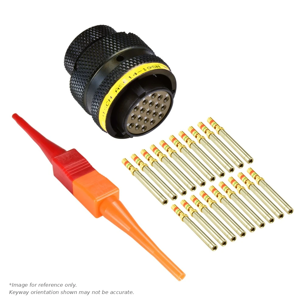 AS,19 WAY,PLG,PIN,A KEY,YELLOW - AS614-19SA