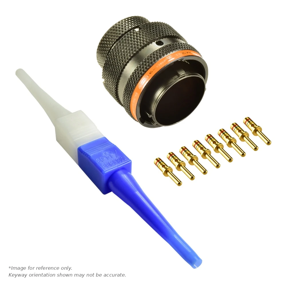 AS,8 WAY,PLG,SKT,C KEY,ORANGE - AS616-08PC