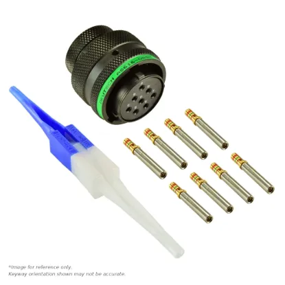 AS,8 WAY,PLG,PIN,D KEY,GREEN - AS616-08SD