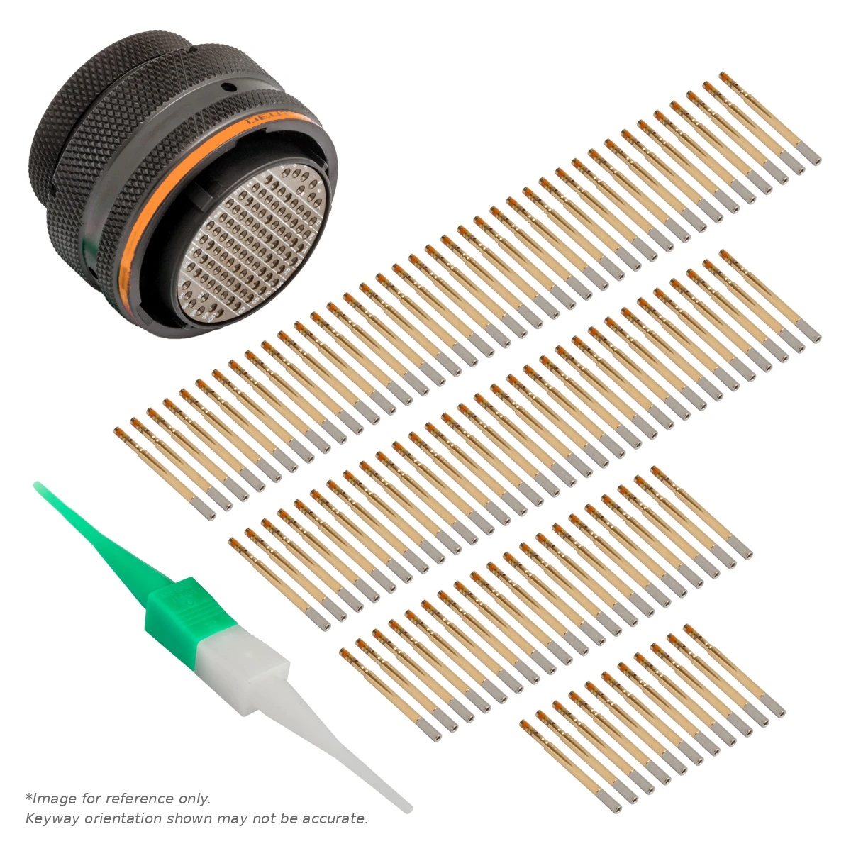 AS,100 WAY,PLG,PIN,C KEY,ORANGE - AS622-35SC