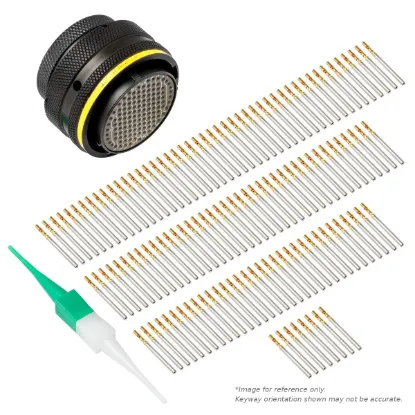 AS,128 WAY,PLG,SKT,A KEY,YELLOW - AS624-35PA