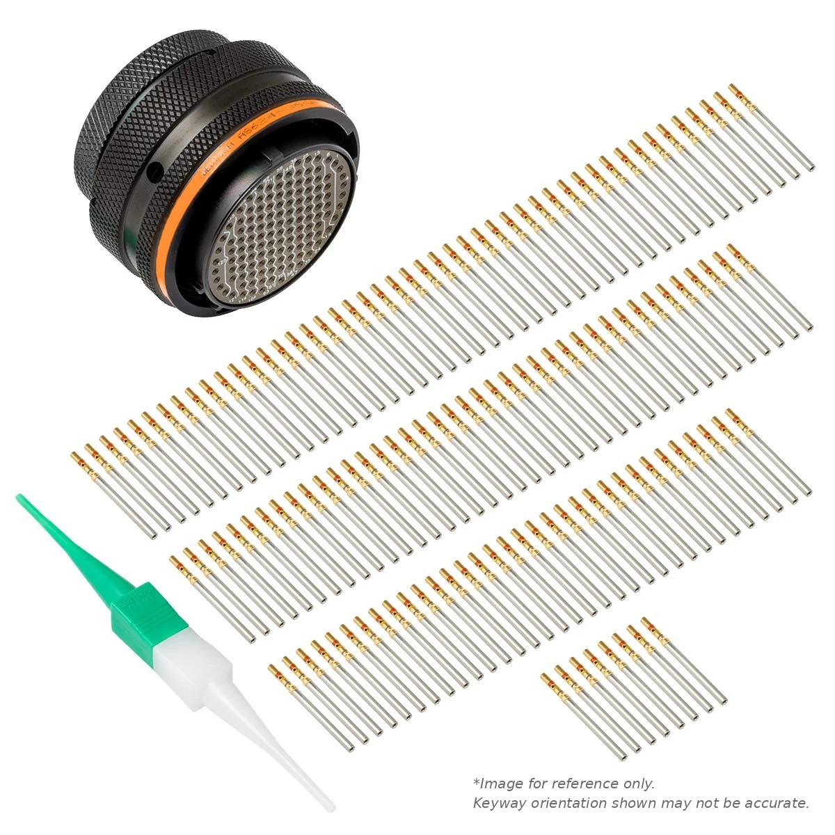AS,128 WAY,PLG,PIN,C KEY,ORANGE - AS624-35SC