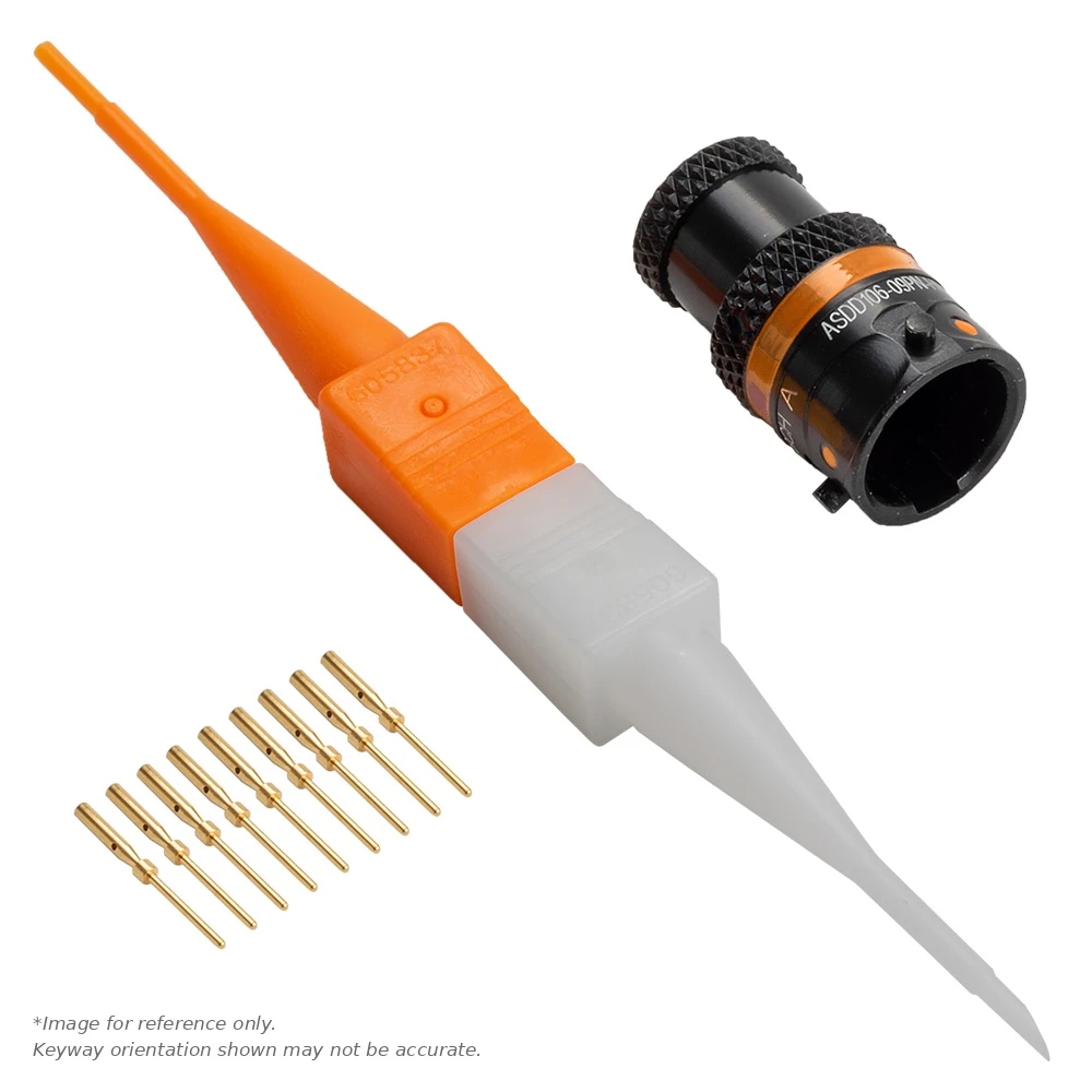 ASDD,9 WAY,INLINE,PIN,C KEY,ORANGE - ASDD106-09PC