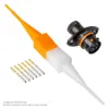 ASX,6 WAY,SKT,FLG,C KEY,ORANGE - ASX002-06SC-HE